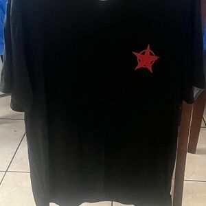 Black T-Shirt with Red Star